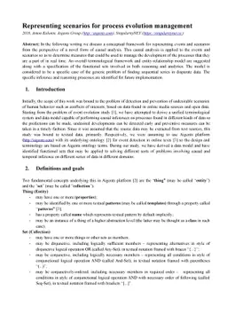 Representing scenarios for process evolution management