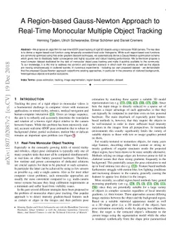 A Region-based Gauss-Newton Approach to Real-Time Monocular Multiple
  Object Tracking