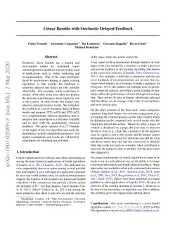 Linear Bandits with Stochastic Delayed Feedback