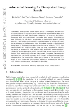 Adversarial Learning for Fine-grained Image Search