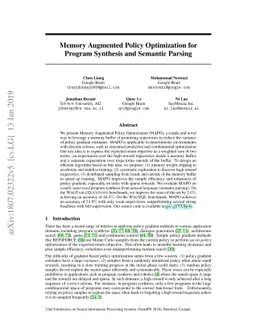 Memory Augmented Policy Optimization for Program Synthesis and Semantic
  Parsing