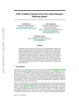 Fully Scalable Gaussian Processes using Subspace Inducing Inputs