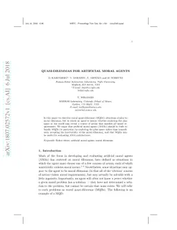 Quasi-Dilemmas for Artificial Moral Agents