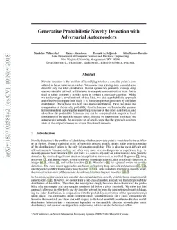 Generative Probabilistic Novelty Detection with Adversarial Autoencoders