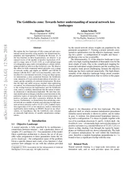 The Goldilocks zone: Towards better understanding of neural network loss
  landscapes
