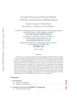 Gaussian Processes and Kernel Methods: A Review on Connections and
  Equivalences