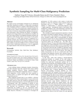 Synthetic Sampling for Multi-Class Malignancy Prediction
