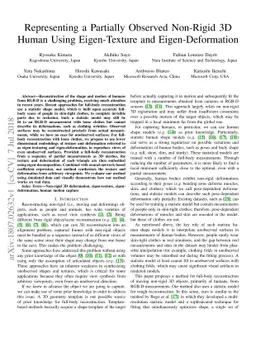 Representing a Partially Observed Non-Rigid 3D Human Using Eigen-Texture
  and Eigen-Deformation