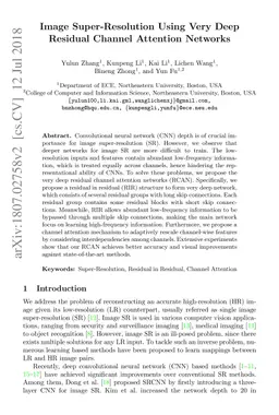 Image Super-Resolution Using Very Deep Residual Channel Attention
  Networks