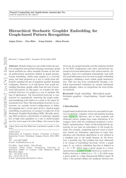 Hierarchical stochastic graphlet embedding for graph-based pattern
  recognition