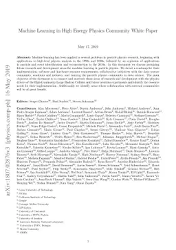 Machine Learning in High Energy Physics Community White Paper