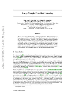 Large Margin Few-Shot Learning