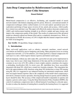 Auto Deep Compression by Reinforcement Learning Based Actor-Critic
  Structure