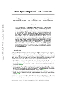 Model Agnostic Supervised Local Explanations