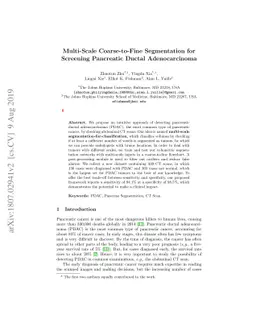 Multi-Scale Coarse-to-Fine Segmentation for Screening Pancreatic Ductal
  Adenocarcinoma