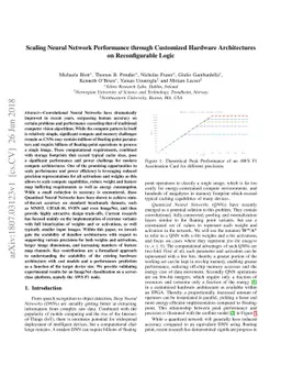 Scaling Neural Network Performance through Customized Hardware
  Architectures on Reconfigurable Logic