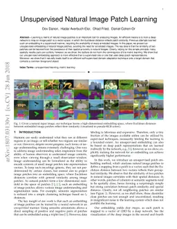 Unsupervised Natural Image Patch Learning