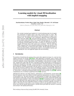 Learning models for visual 3D localization with implicit mapping