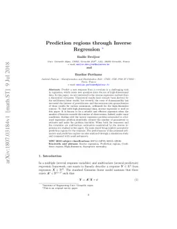 Prediction regions through Inverse Regression