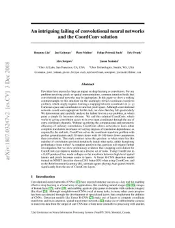 An Intriguing Failing of Convolutional Neural Networks and the CoordConv
  Solution