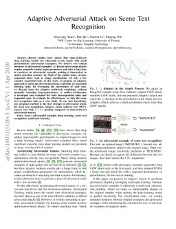 Adaptive Adversarial Attack on Scene Text Recognition