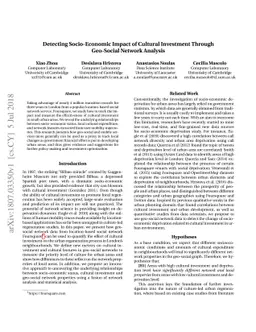 Detecting Socio-Economic Impact of Cultural Investment Through
  Geo-Social Network Analysis