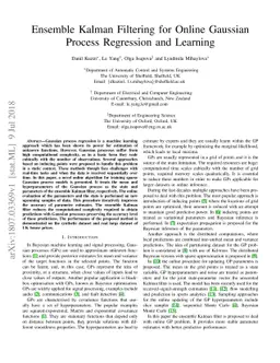 Ensemble Kalman Filtering for Online Gaussian Process Regression and
  Learning