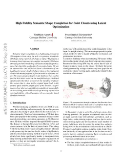 High Fidelity Semantic Shape Completion for Point Clouds using Latent
  Optimization