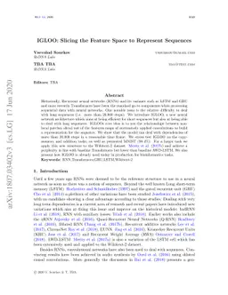 IGLOO: Slicing the Features Space to Represent Sequences