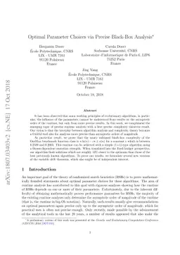 Optimal Parameter Choices via Precise Black-Box Analysis