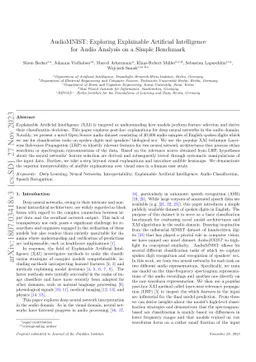 AudioMNIST: Exploring Explainable Artificial Intelligence for Audio
  Analysis on a Simple Benchmark