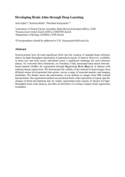 Developing Brain Atlas through Deep Learning