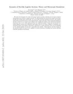 Dynamics of Taxi-like Logistics Systems: Theory and Microscopic
  Simulations