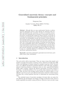 Generalized uncertain theory: concepts and fundamental principles
