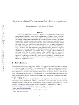 Significance-based Estimation-of-Distribution Algorithms