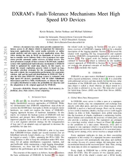 DXRAM's Fault-Tolerance Mechanisms Meet High Speed I/O Devices