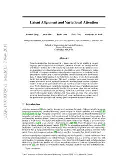 Latent Alignment and Variational Attention