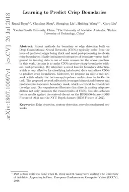 Learning to predict crisp boundaries