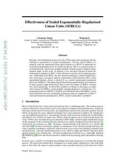 Effectiveness of Scaled Exponentially-Regularized Linear Units (SERLUs)