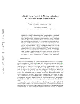 UNet++: A Nested U-Net Architecture for Medical Image Segmentation
