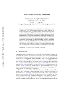 Superpixel Sampling Networks