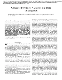 CloudMe Forensics: A Case of Big-Data Investigation