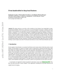 From handcrafted to deep local features