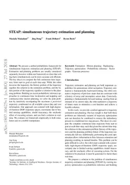 STEAP: simultaneous trajectory estimation and planning