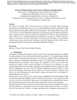 Internet of Things Security and Forensics: Challenges and Opportunities