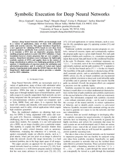 Symbolic Execution for Deep Neural Networks