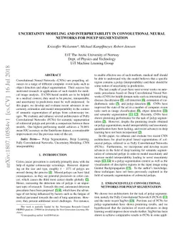 Uncertainty and Interpretability in Convolutional Neural Networks for
  Semantic Segmentation of Colorectal Polyps