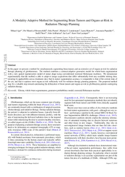 A Modality-Adaptive Method for Segmenting Brain Tumors and
  Organs-at-Risk in Radiation Therapy Planning