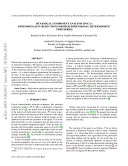 Dynamical Component Analysis (DyCA): Dimensionality Reduction For
  High-Dimensional Deterministic Time-Series