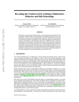 Revealing the Unobserved by Linking Collaborative Behavior and Side
  Knowledge